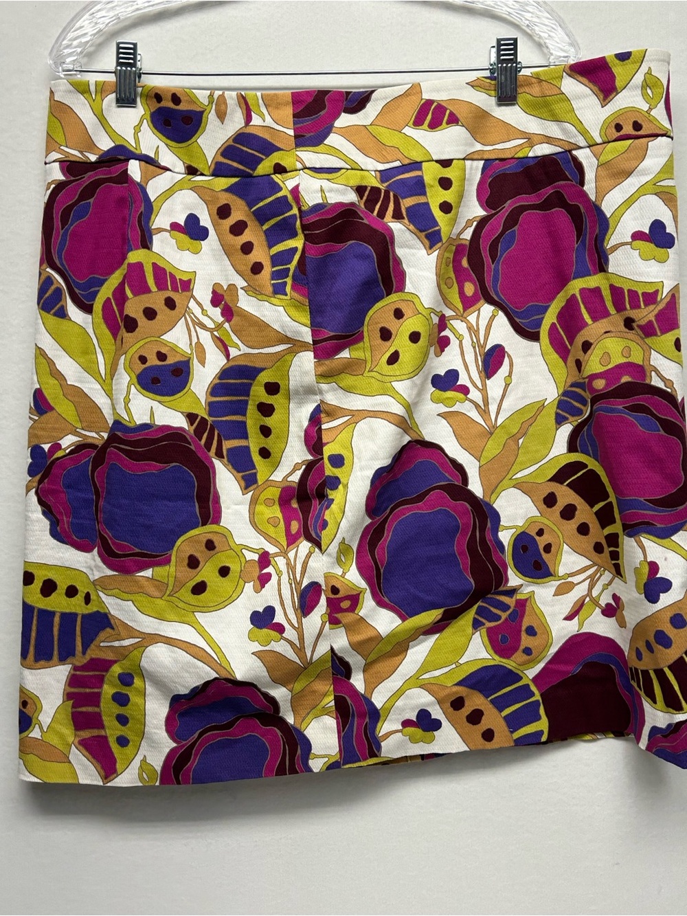 Merona Floral Mini Skirt - Magenta, Purple, Lime, Tan on Cream